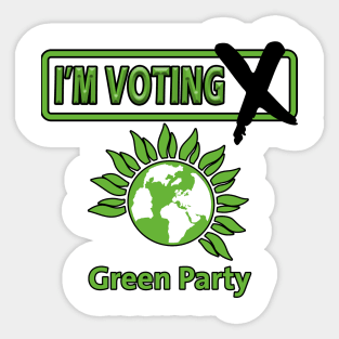 I'm Voting Green Party Sticker